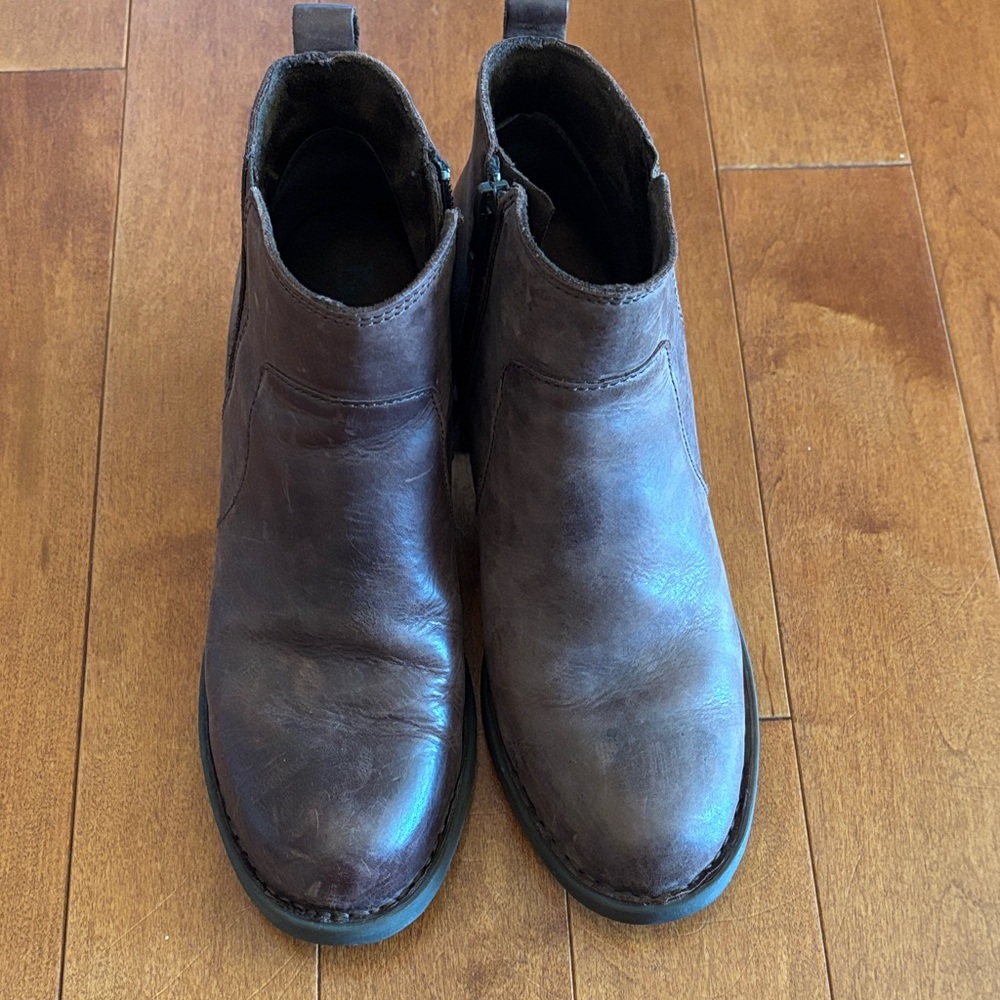Born Brown Leather Women’s  Booties ankle boots